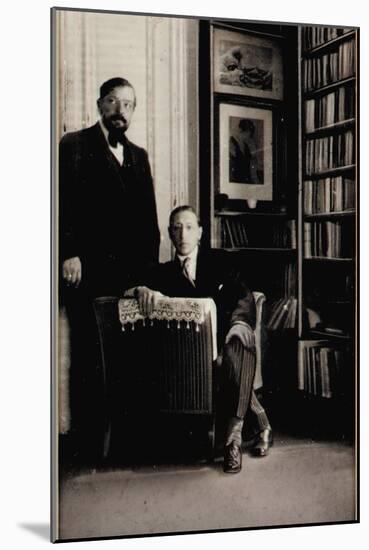 Portrait of Igor Stravinsky and Claude Debussy at the Time of the Diaghilev Ballets 'Jeux' and…-Erik Satie-Mounted Giclee Print