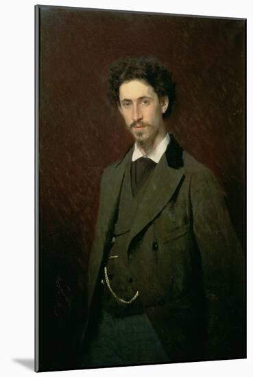 Portrait of Ilya Efimovich Repin, 1876-Ivan Nikolaevich Kramskoy-Mounted Giclee Print