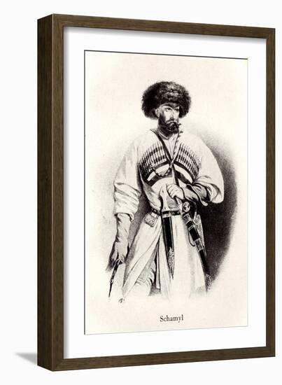 Portrait of Imam Shamil (1799-187), 19th Century-null-Framed Giclee Print