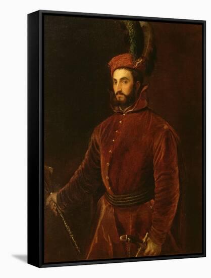 Portrait of Ippolito De' Medici-Titian (Tiziano Vecelli)-Framed Stretched Canvas