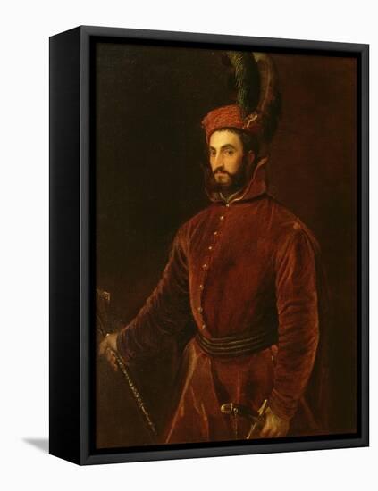 Portrait of Ippolito De' Medici-Titian (Tiziano Vecelli)-Framed Stretched Canvas