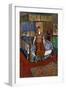 Portrait of Iris Tree Seated on a Four Poster Bed, (Oil on Canvas)-Alvaro Guevara-Framed Giclee Print