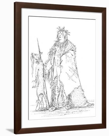 Portrait of Iron Horn, Native American Man, 1841-Myers and Co-Framed Giclee Print