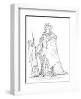 Portrait of Iron Horn, Native American Man, 1841-Myers and Co-Framed Giclee Print