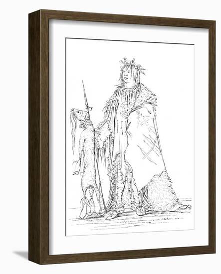 Portrait of Iron Horn, Native American Man, 1841-Myers and Co-Framed Giclee Print