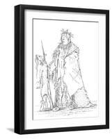 Portrait of Iron Horn, Native American Man, 1841-Myers and Co-Framed Giclee Print