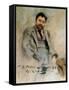 Portrait of Isaac Albeniz at 34 Years Old (Oil on Canvas)-Ramon Casas i Carbo-Framed Stretched Canvas