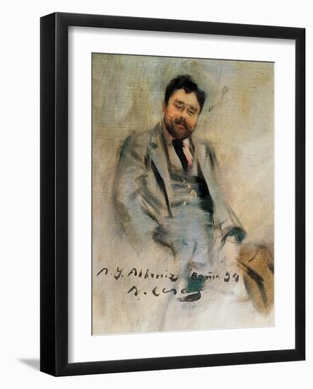 Portrait of Isaac Albeniz at 34 Years Old (Oil on Canvas)-Ramon Casas i Carbo-Framed Giclee Print