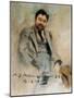 Portrait of Isaac Albeniz at 34 Years Old (Oil on Canvas)-Ramon Casas i Carbo-Mounted Giclee Print