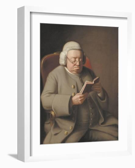 Portrait of Isaac Brodeau Reading a Book, 18th Century-George Roth-Framed Giclee Print