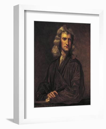 Portrait of Isaac Newton-null-Framed Giclee Print