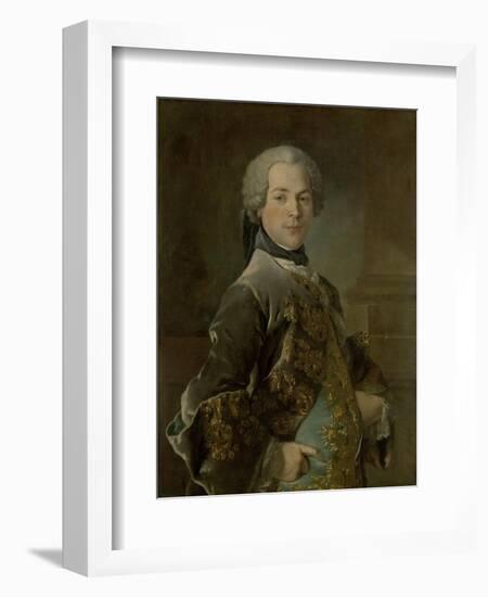 Portrait of Isaac Van Rijneveld-Louis Tocque-Framed Art Print