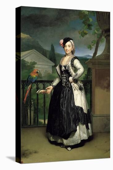 Portrait of Isabel Parreno Arce Ruiz De Alarcon Y Valdés, Marchioness of Llano-Anton Raphael Mengs-Stretched Canvas
