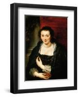 Portrait of Isabella Brandt, C. 1625-Peter Paul Rubens-Framed Giclee Print