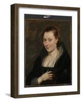 Portrait of Isabella Brant, C.1620-25 (Oil on Wood)-Peter Paul Rubens-Framed Giclee Print