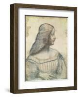 Portrait of Isabella D'Este (1474-1539)-Leonardo da Vinci-Framed Giclee Print