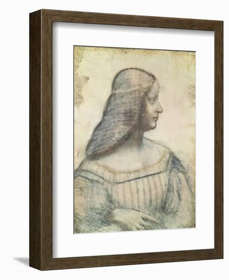 Portrait of Isabella D'Este (1474-1539)-Leonardo da Vinci-Framed Giclee Print
