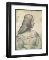 Portrait of Isabella D'Este (1474-1539)-Leonardo da Vinci-Framed Giclee Print