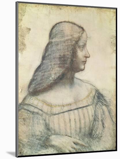 Portrait of Isabella D'Este (1474-1539)-Leonardo da Vinci-Mounted Giclee Print