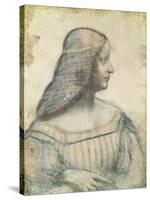 Portrait of Isabella D'Este (1474-1539)-Leonardo da Vinci-Stretched Canvas