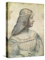 Portrait of Isabella D'Este (1474-1539)-Leonardo da Vinci-Stretched Canvas