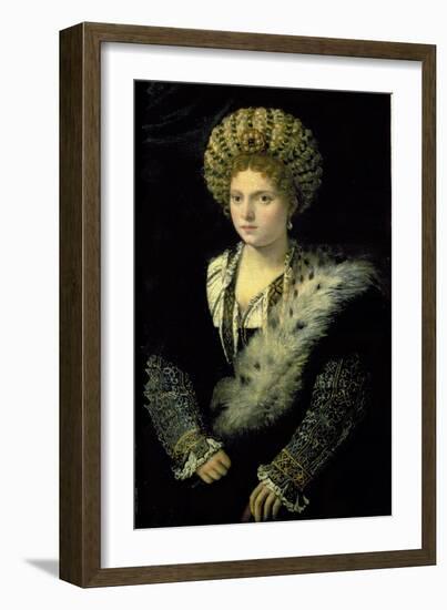 Portrait of Isabella D'Este (1474-1539)-Titian (Tiziano Vecelli)-Framed Giclee Print