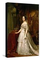 Portrait of Isabella II of Spain, 1844-Federico De madrazo-Stretched Canvas