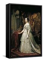 Portrait of Isabella II of Spain-Federico de Madrazo y Kuntz-Framed Stretched Canvas