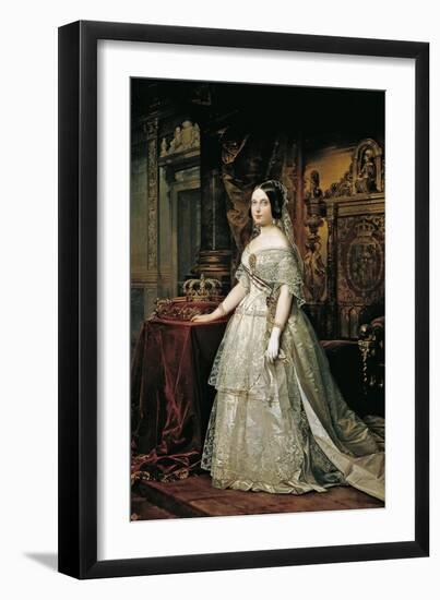 Portrait of Isabella II of Spain-Federico de Madrazo y Kuntz-Framed Giclee Print