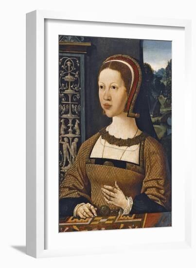 Portrait of Isabella of Austria, Queen of Denmark, Ca 1524-Jacob Cornelisz van Oostsanen-Framed Giclee Print