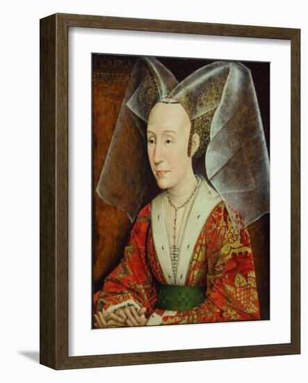 Portrait of Isabella of Portugal, Wife of Philip III Duke of Burgundy (1397-147), Ca 1450-1475-Rogier van der Weyden-Framed Giclee Print