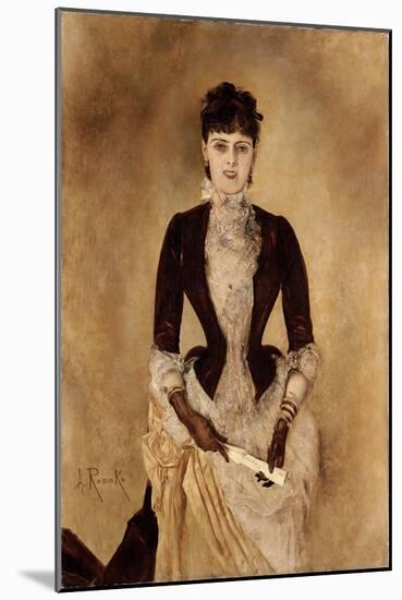 Portrait of Isabella Reisser, 1885-Anton Romako-Mounted Giclee Print