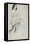 Portrait of Isadora Duncan Dancing (Brush and Indian Ink over Traces of Graphite-Leon Bakst-Framed Stretched Canvas