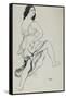 Portrait of Isadora Duncan Dancing (Brush and Indian Ink over Traces of Graphite-Leon Bakst-Framed Stretched Canvas