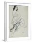 Portrait of Isadora Duncan Dancing (Brush and Indian Ink over Traces of Graphite-Leon Bakst-Framed Giclee Print