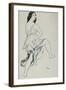 Portrait of Isadora Duncan Dancing (Brush and Indian Ink over Traces of Graphite-Leon Bakst-Framed Giclee Print