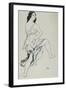 Portrait of Isadora Duncan Dancing (Brush and Indian Ink over Traces of Graphite-Leon Bakst-Framed Giclee Print