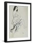 Portrait of Isadora Duncan Dancing (Brush and Indian Ink over Traces of Graphite-Leon Bakst-Framed Giclee Print