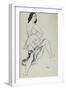 Portrait of Isadora Duncan Dancing (Brush and Indian Ink over Traces of Graphite-Leon Bakst-Framed Giclee Print