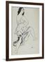 Portrait of Isadora Duncan Dancing (Brush and Indian Ink over Traces of Graphite-Leon Bakst-Framed Giclee Print