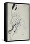 Portrait of Isadora Duncan Dancing (Brush and Indian Ink over Traces of Graphite-Leon Bakst-Framed Stretched Canvas