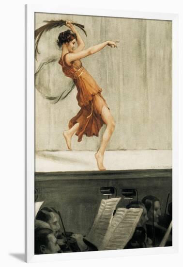 Portrait of Isadora Duncan-Auguste Francois Gorguet-Framed Art Print