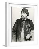 Portrait of Ismail Pasha (Cairo, 1830-1895), Egyptian Politician, Viceroy of Egypt,. 20th Century-null-Framed Giclee Print