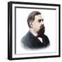 Portrait of Italian astronomer Giovanni Schiaparelli (1835-1910)-French Photographer-Framed Giclee Print