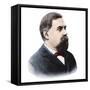 Portrait of Italian astronomer Giovanni Schiaparelli (1835-1910)-French Photographer-Framed Stretched Canvas