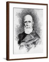 Portrait of Italian Patriot and Writer, Giovanni Ruffini-Giacomo Zampa-Framed Giclee Print