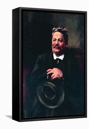 Portrait of Italian Poet and University Professor of Literature Giovanni Pascoli-null-Framed Stretched Canvas