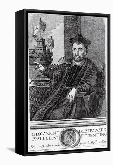 Portrait of Italian Writer, Giovanni Di Bernardo Rucellai-Giacomo Porchera-Framed Stretched Canvas