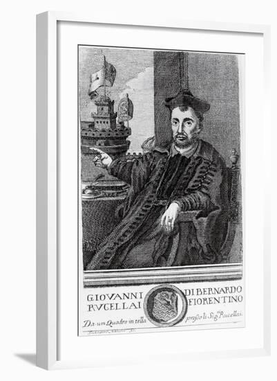 Portrait of Italian Writer, Giovanni Di Bernardo Rucellai-Giacomo Porchera-Framed Giclee Print