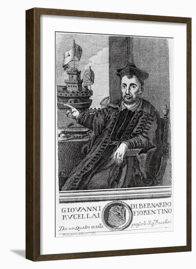 Portrait of Italian Writer, Giovanni Di Bernardo Rucellai-Giacomo Porchera-Framed Giclee Print